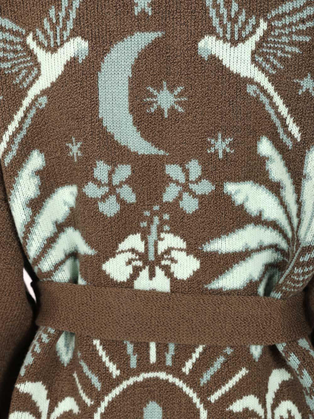 Echoes of the island cardigan Brown Woco Knitwear