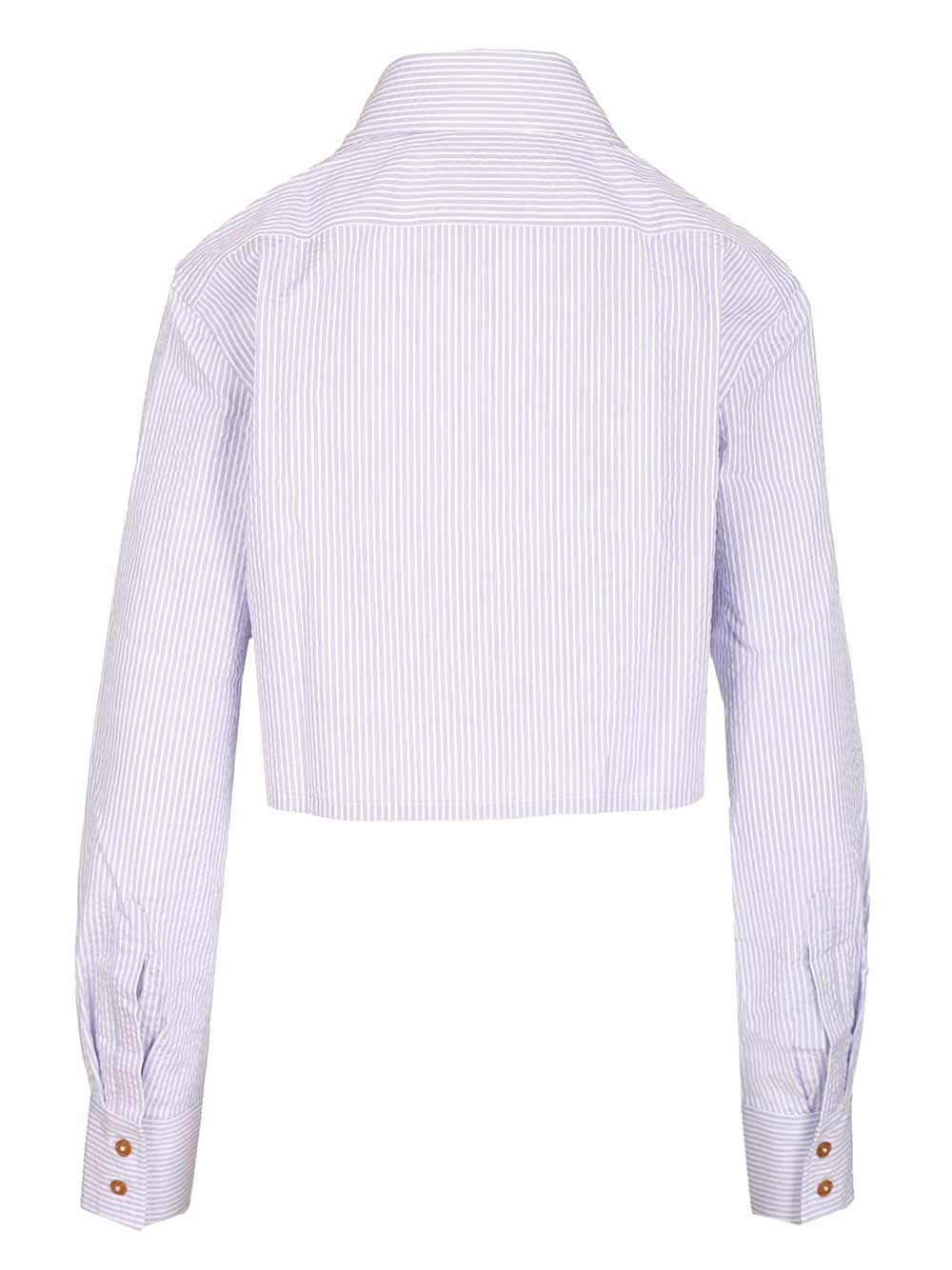 Shirt With Heart Cutout White Cotton