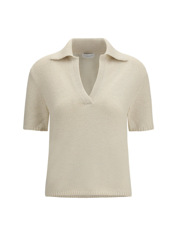 Polo Sohan Off White Cashmere (capra Hircus) Tops