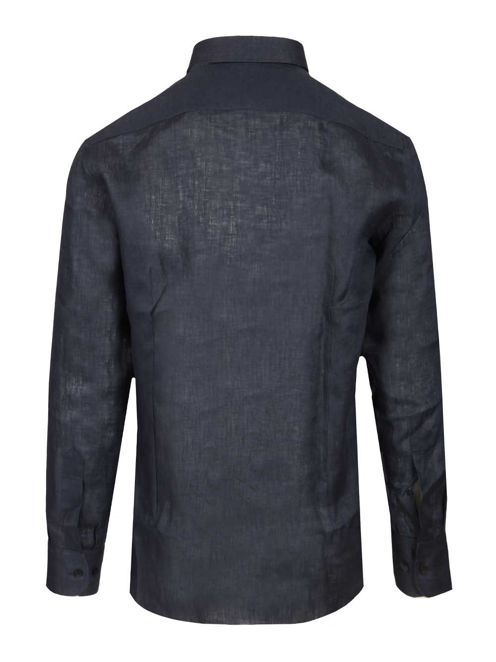 Tailored Linen Shirt Blue