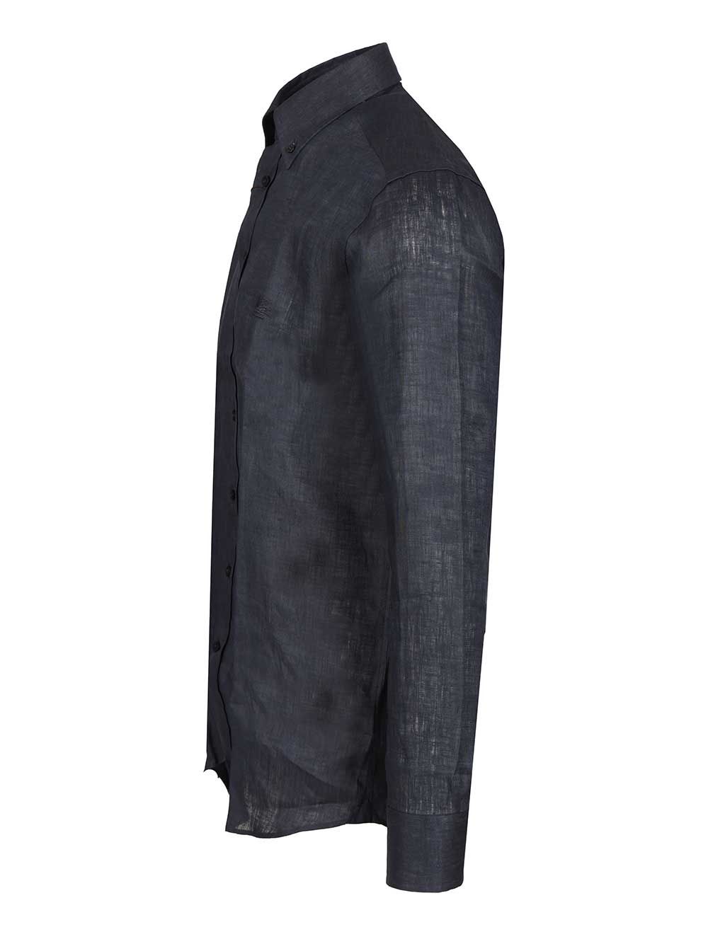 Tailored Linen Shirt Blue