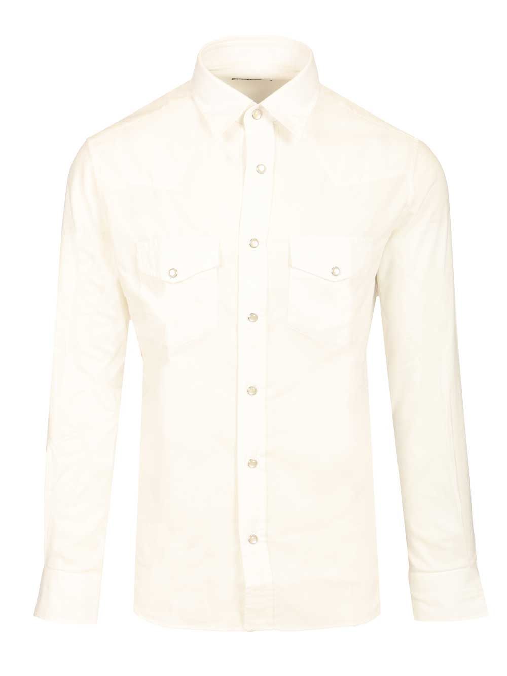 Slim fit western shirt White Cotton