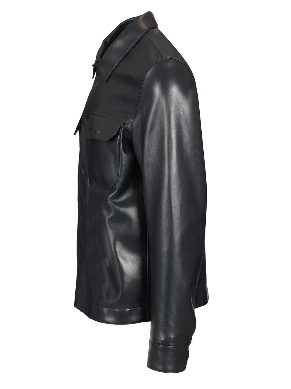 Leather Jacket Blue