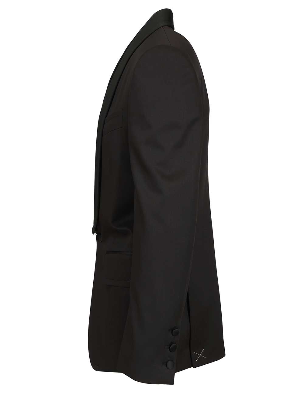 Tuxedo jacket Humphrey Black Virgin Wool