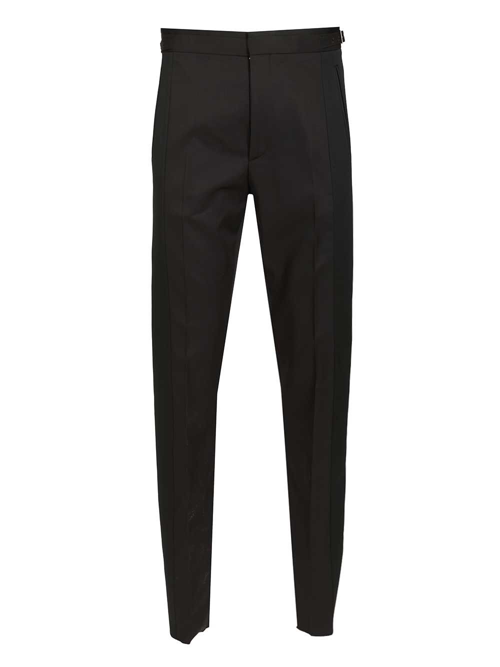Tuxedo Trousers Black Virgin Wool