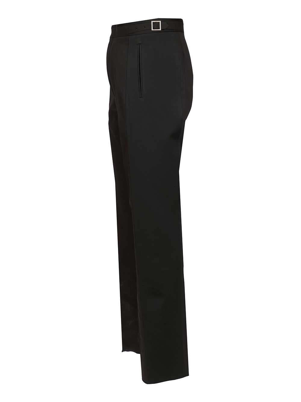 Tuxedo Trousers Black Virgin Wool