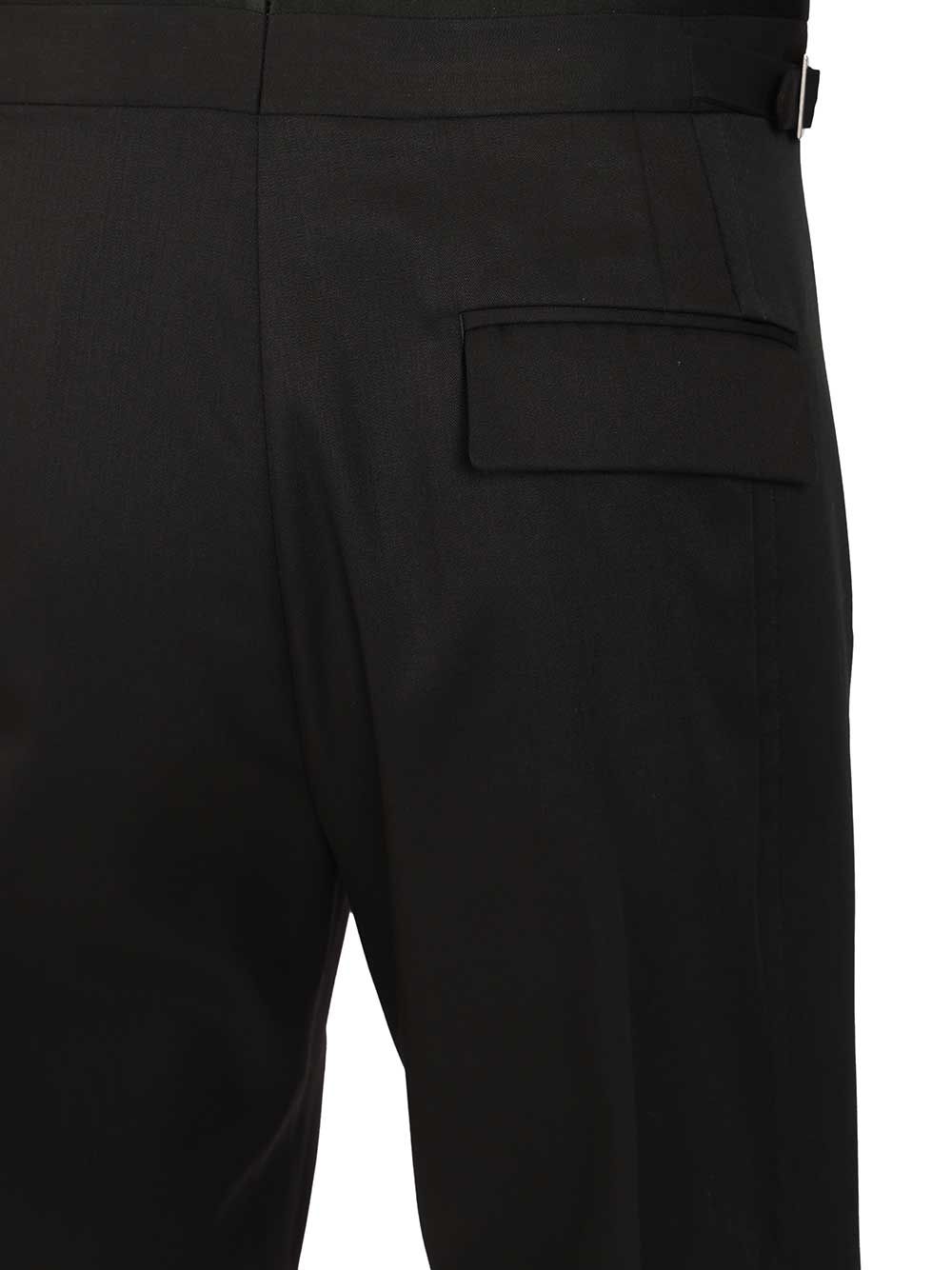 Tuxedo Trousers Black Virgin Wool