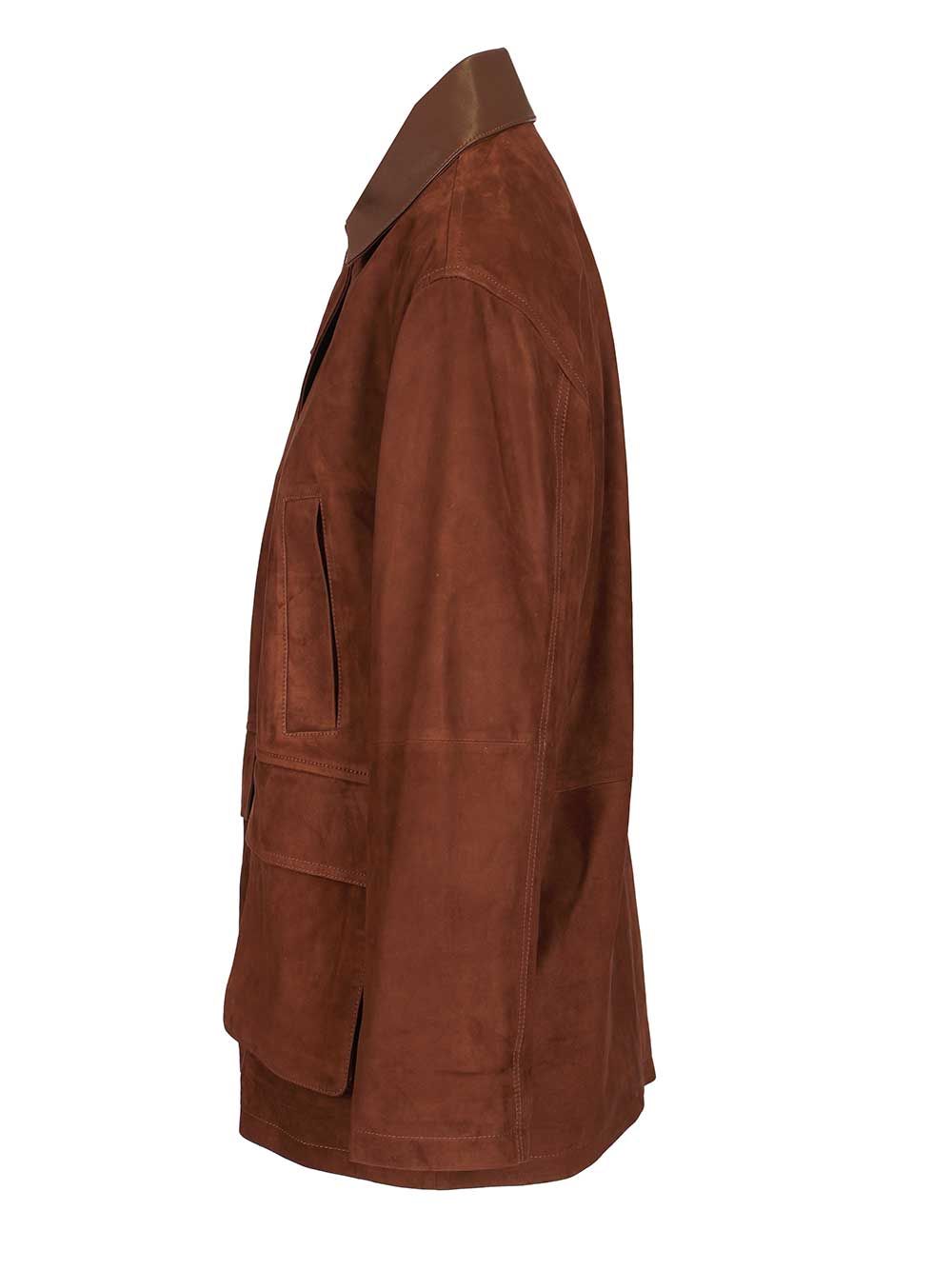 Suede Jacket Elsa Brown Lamb Leather