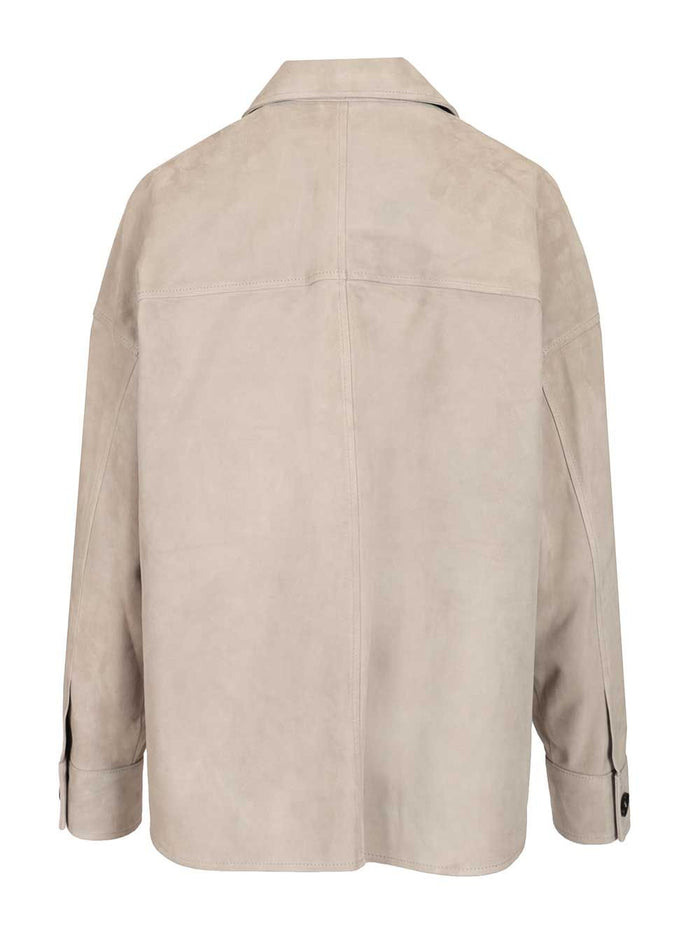 Kaylee suede jacket Grey Lamb Leather