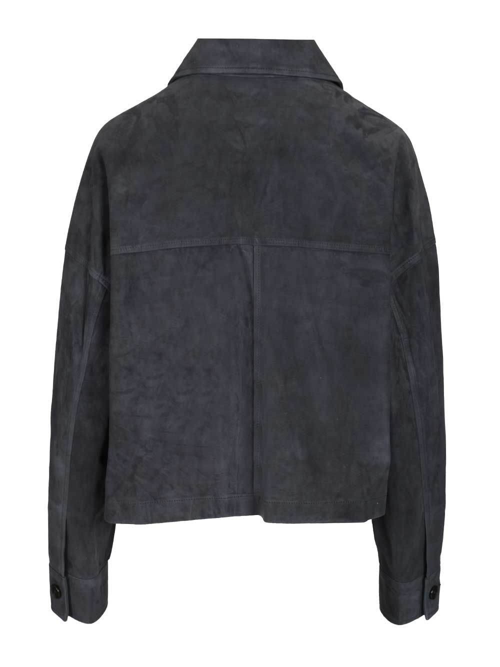 Miri suede jacket Blue Lamb Leather
