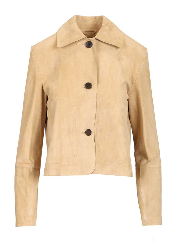 Emy suede jacket Beige Goat Leather No Lining