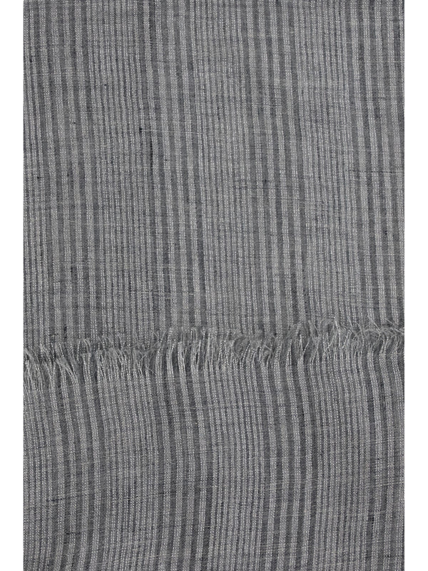 Linen Scarf Grey-Silver Grey/silver