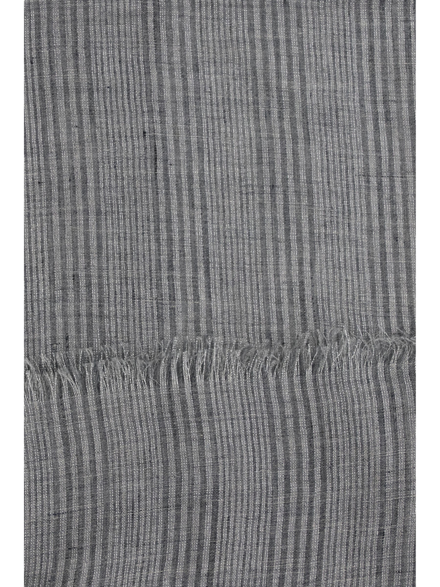 Linen Scarf Grey-Silver Grey/silver