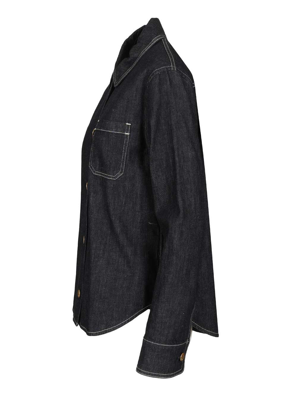 Denim Shirt Blue Cotone Casual
