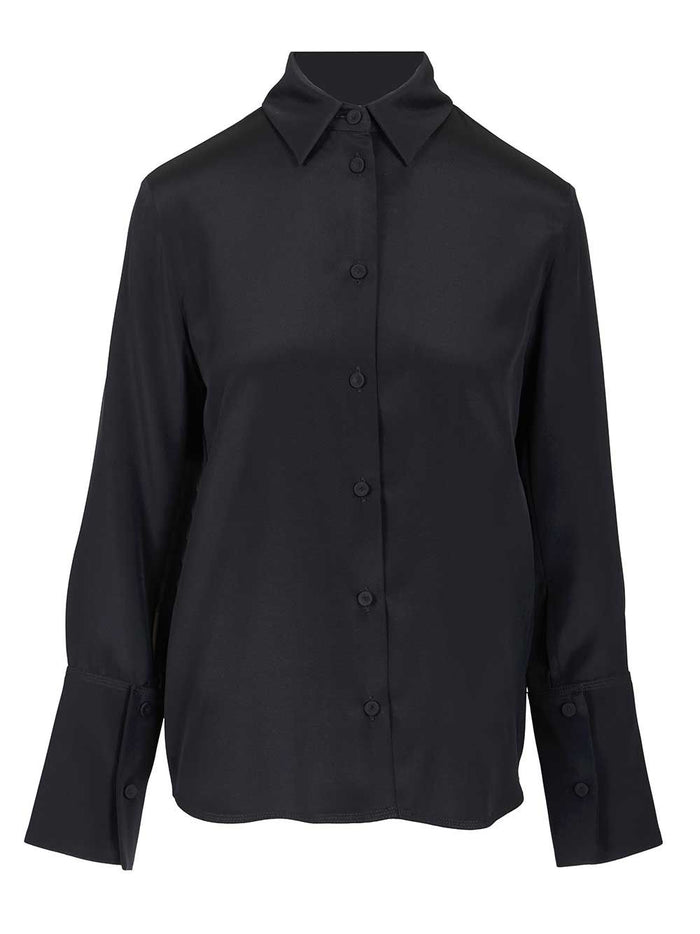 Oversized shirt Voliera Blue Silk