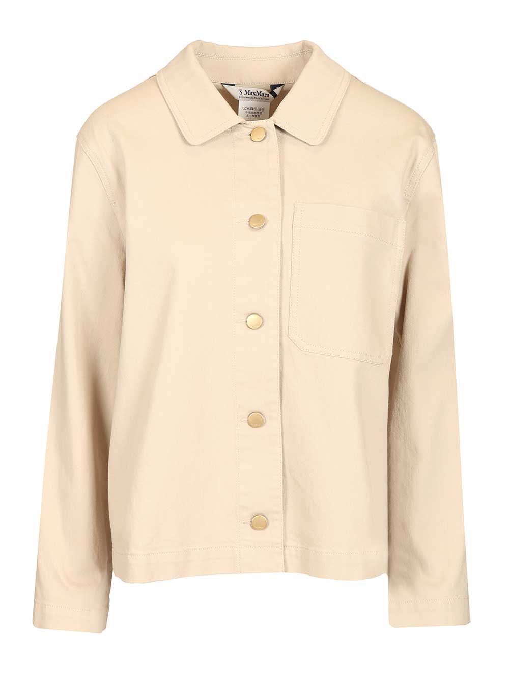 Shirt Jacket Beige Cotone Casual
