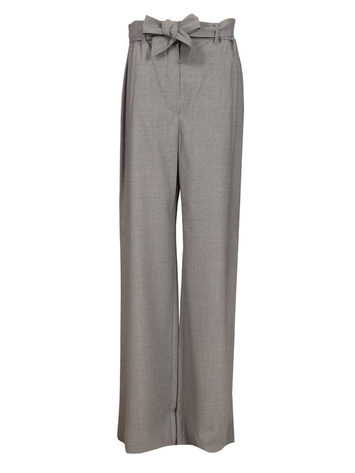 Wide wool trousers Salpa Grey Lana Vergine Ovis Aries