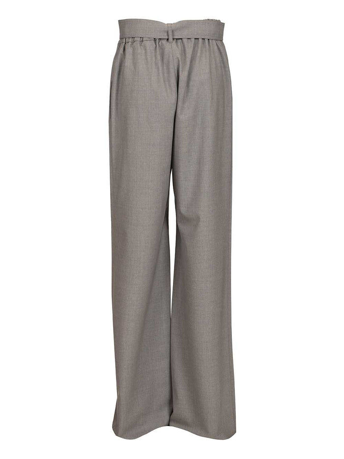 Wide wool trousers Salpa Grey Lana Vergine Ovis Aries