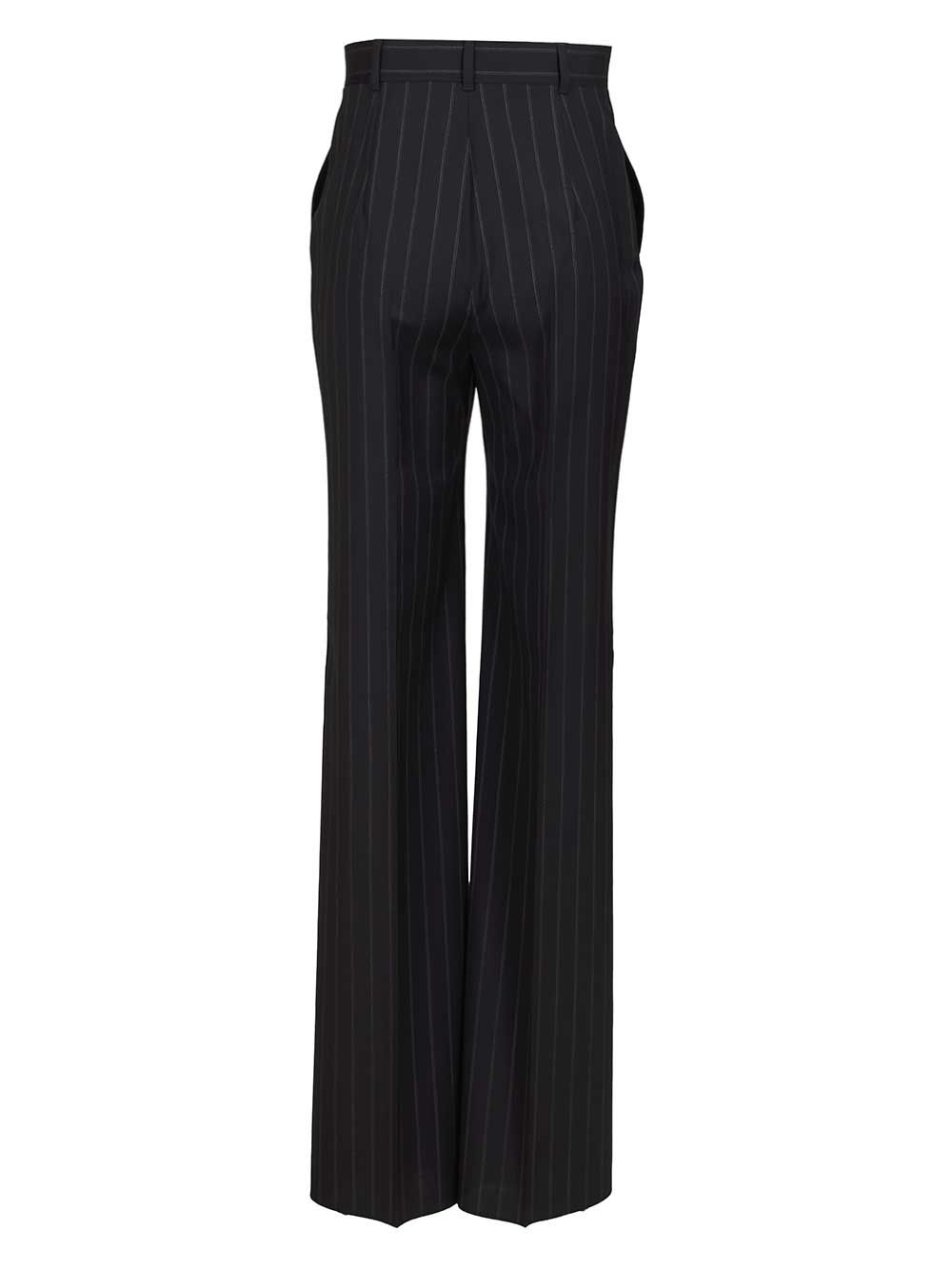 Pinstriped wool trousers Blue Lana Vergine Ovis Aries