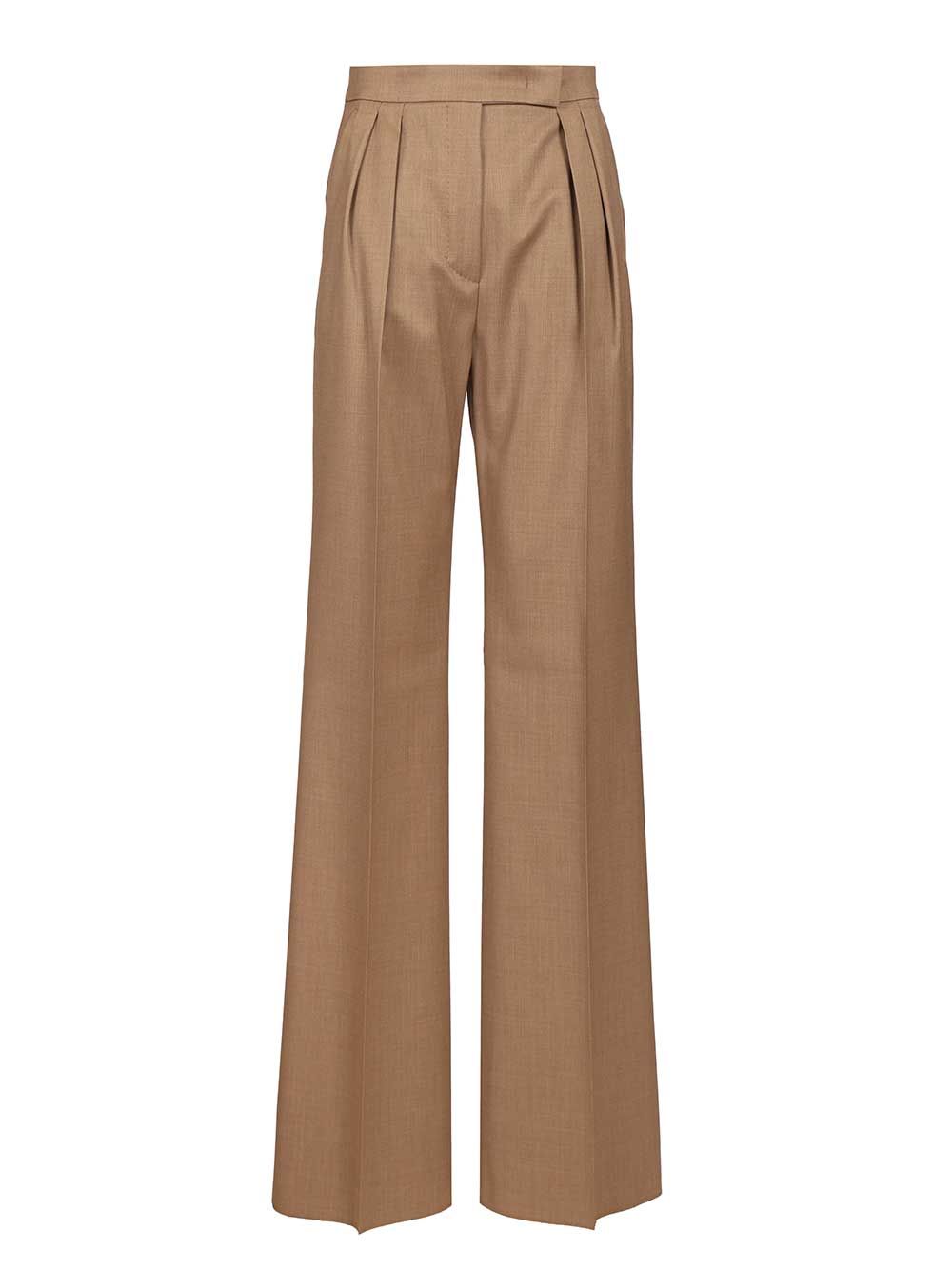 Wool twill trousers Brown Lana Vergine Ovis Aries