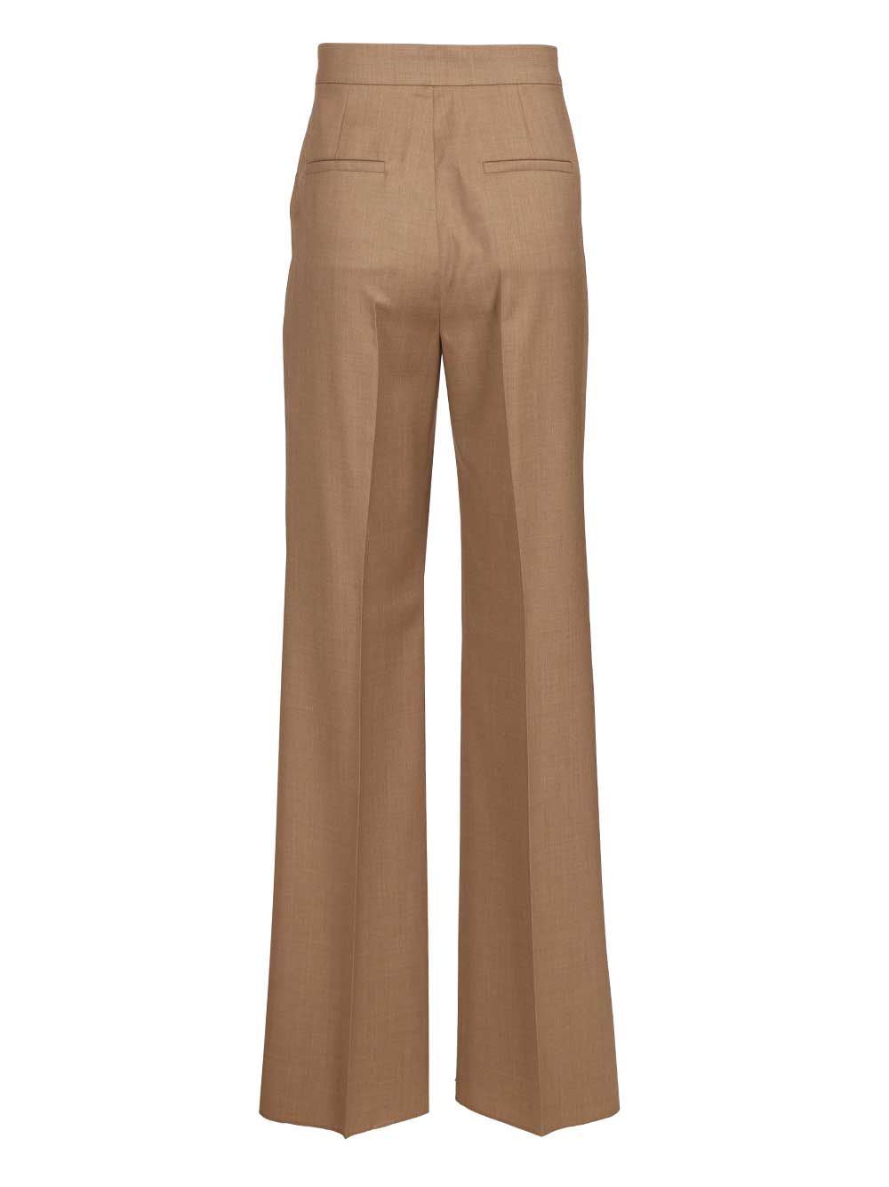 Wool twill trousers Brown Lana Vergine Ovis Aries