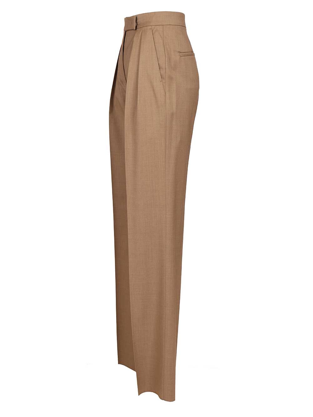 Wool twill trousers Brown Lana Vergine Ovis Aries