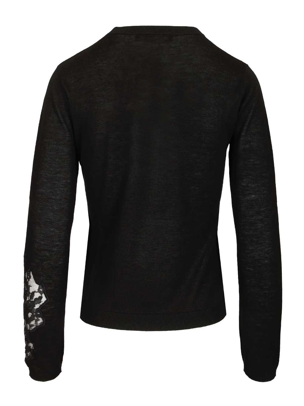 Crew neck knitwear Black In Maglia Seta