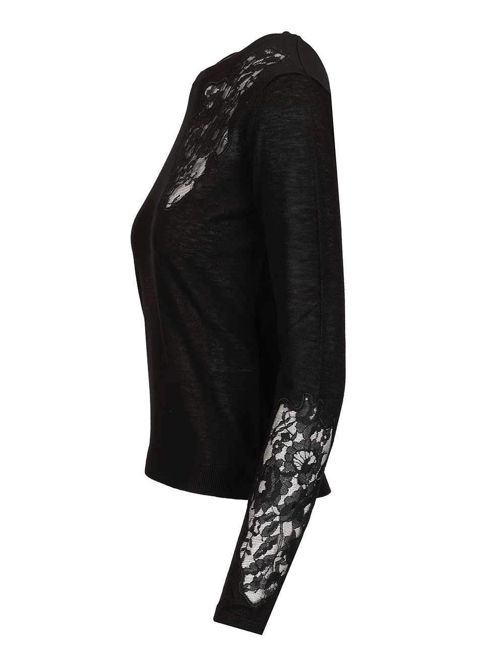Crew neck knitwear Black In Maglia Seta