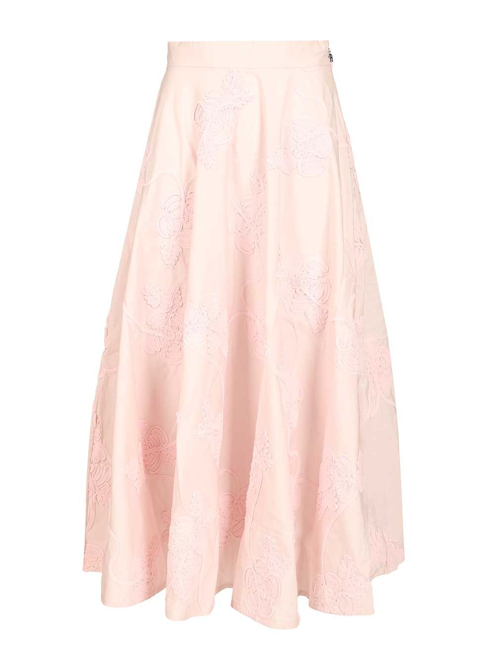 The Flower Maxi Light Pink long skirt Rose Cotton