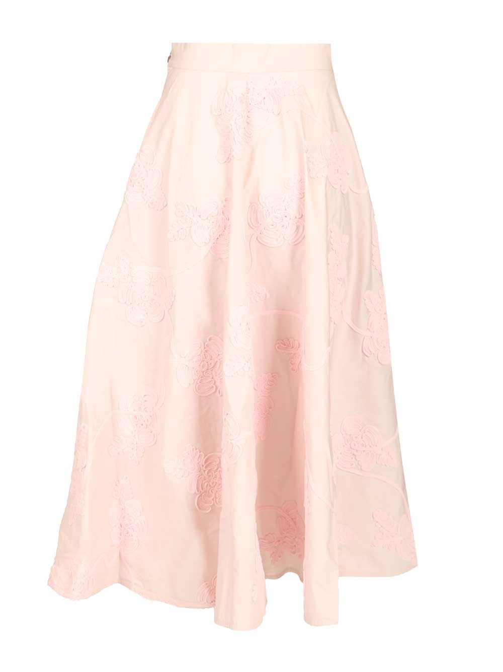 The Flower Maxi Light Pink long skirt Rose Cotton
