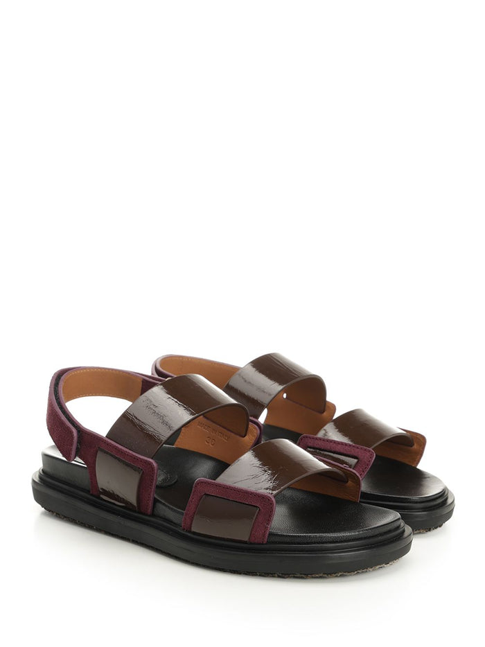 Fussbett two-tone leather slingback sandals Multicolor Calf - Scarpe Basse