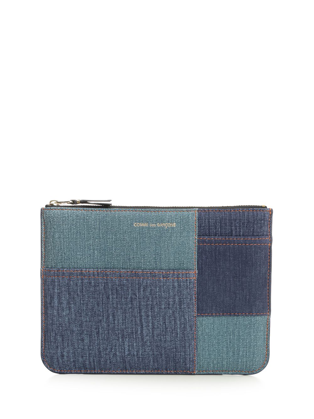 Patchwork Pouch Blue Lambskin Small Leather Goods