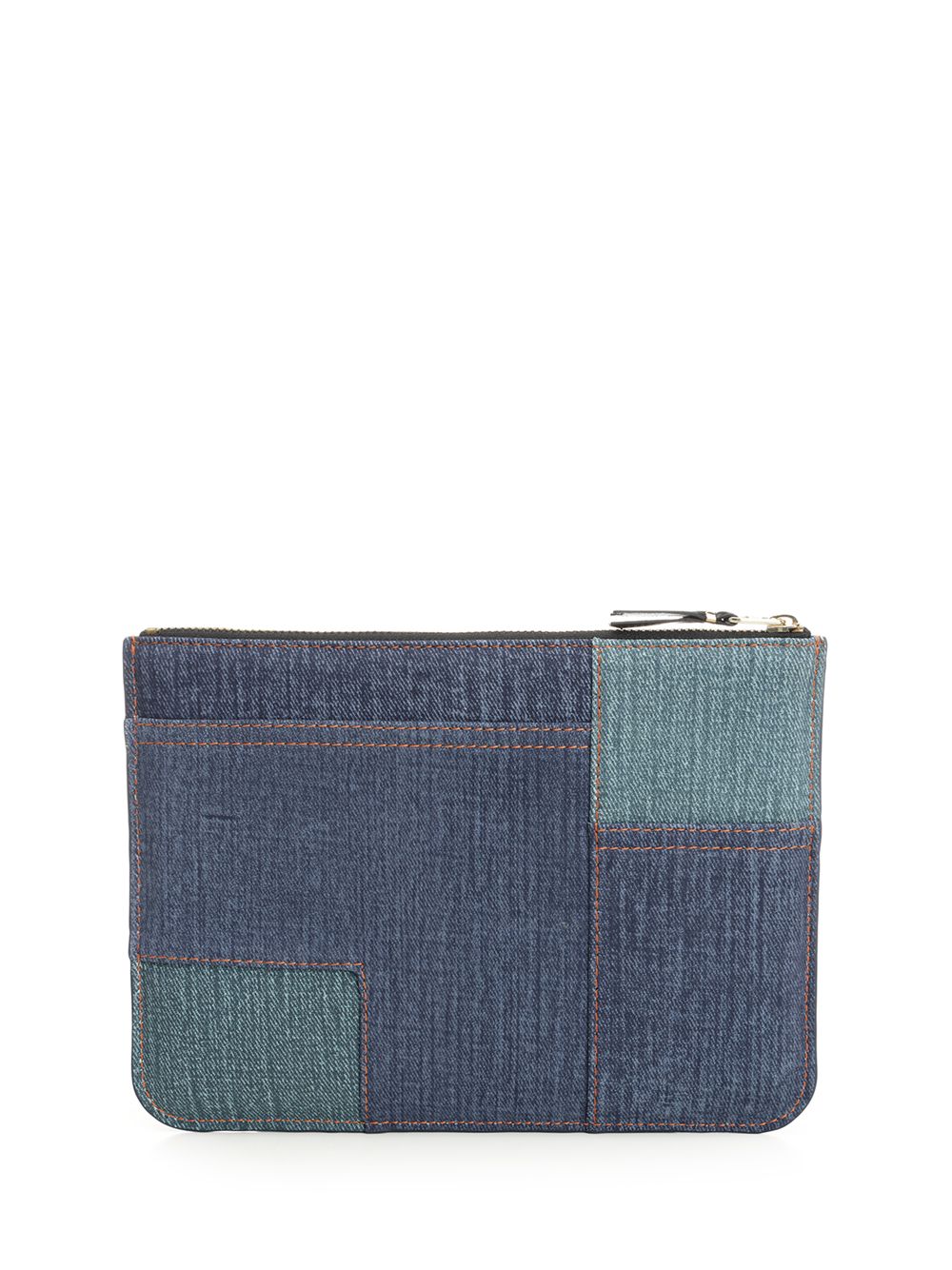 Patchwork Pouch Blue Lambskin Small Leather Goods
