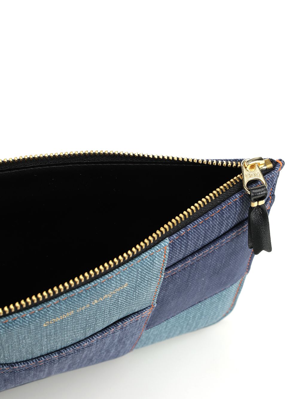 Patchwork Pouch Blue Lambskin Small Leather Goods