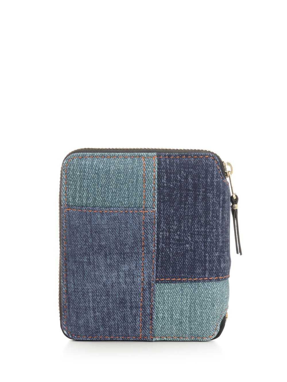Zip-Around Patchwork Wallet Blue