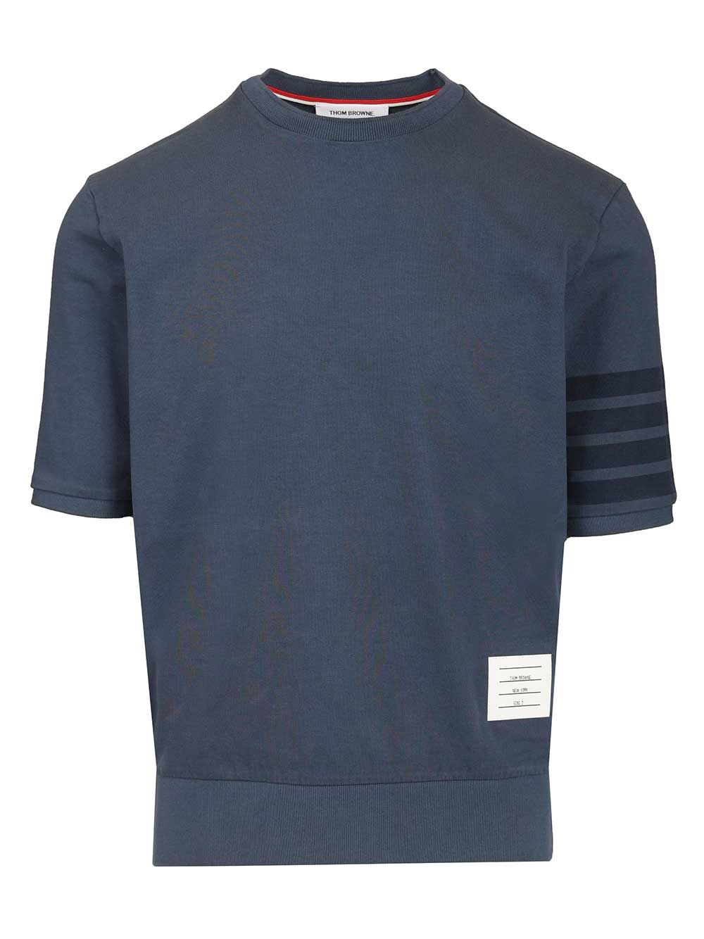 4 Bar T-Shirt Blue Cotton