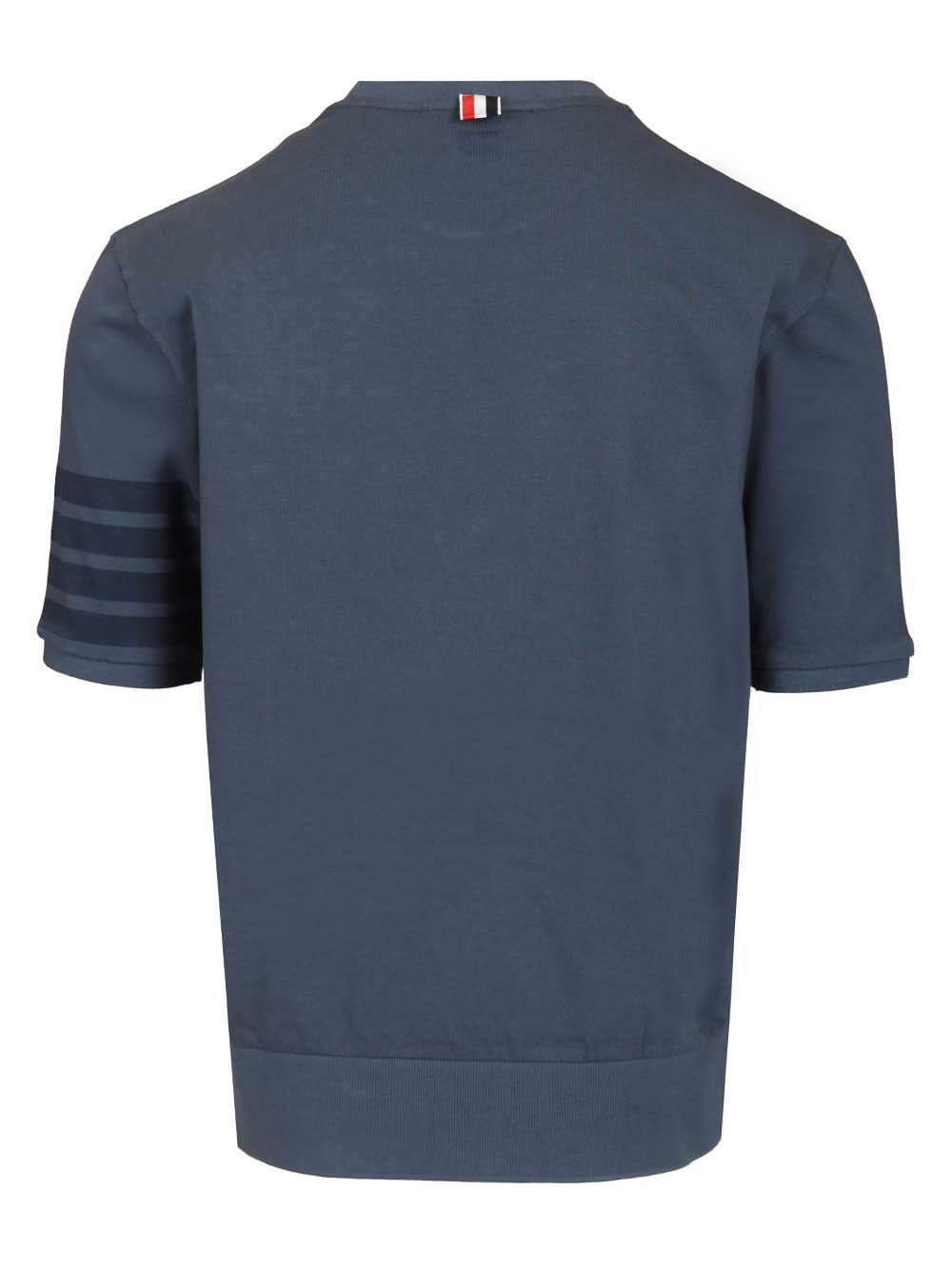 4 Bar T-Shirt Blue Cotton