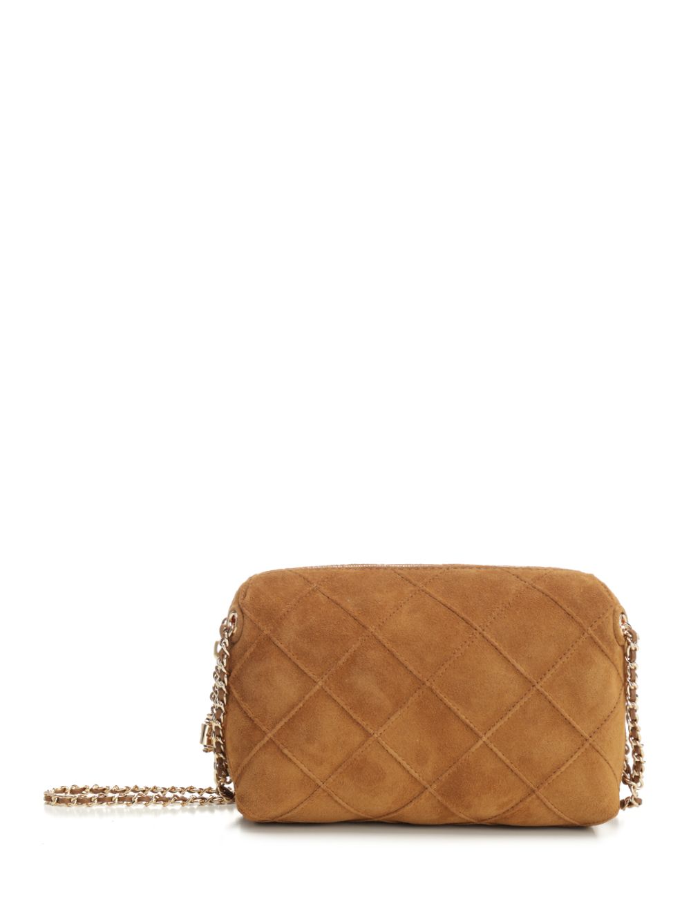 Fleming Suede Shoulder Bag Brown Crossbody