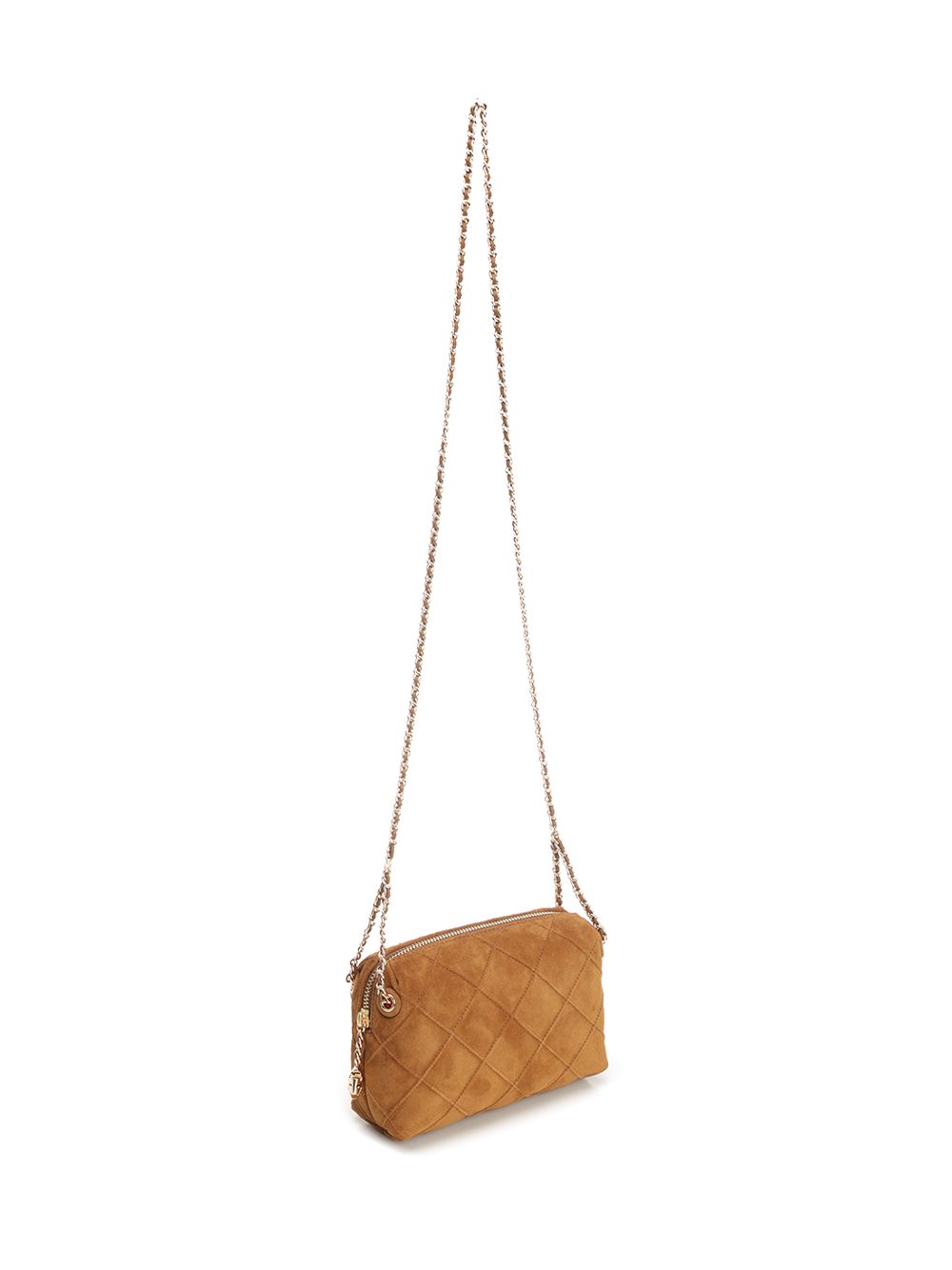 Fleming Suede Shoulder Bag Brown Crossbody