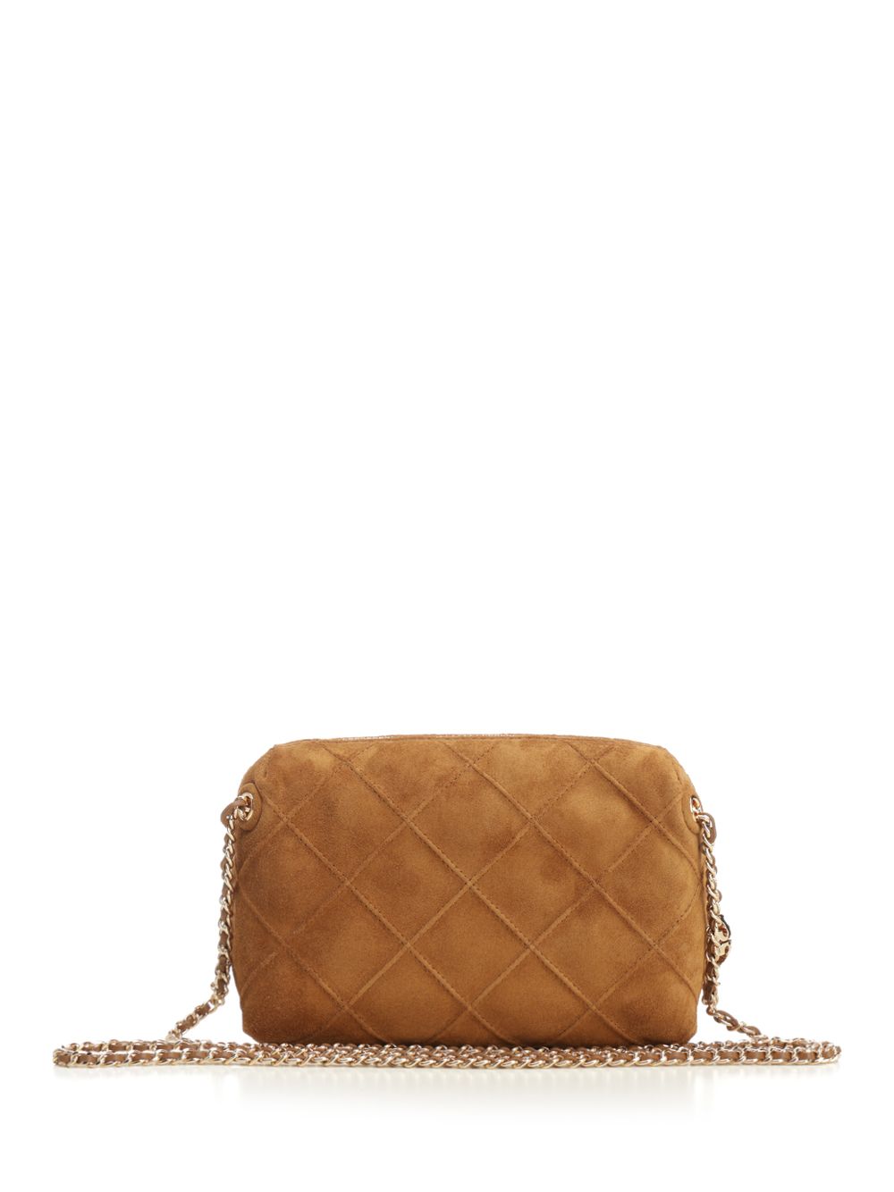 Fleming Suede Shoulder Bag Brown Crossbody