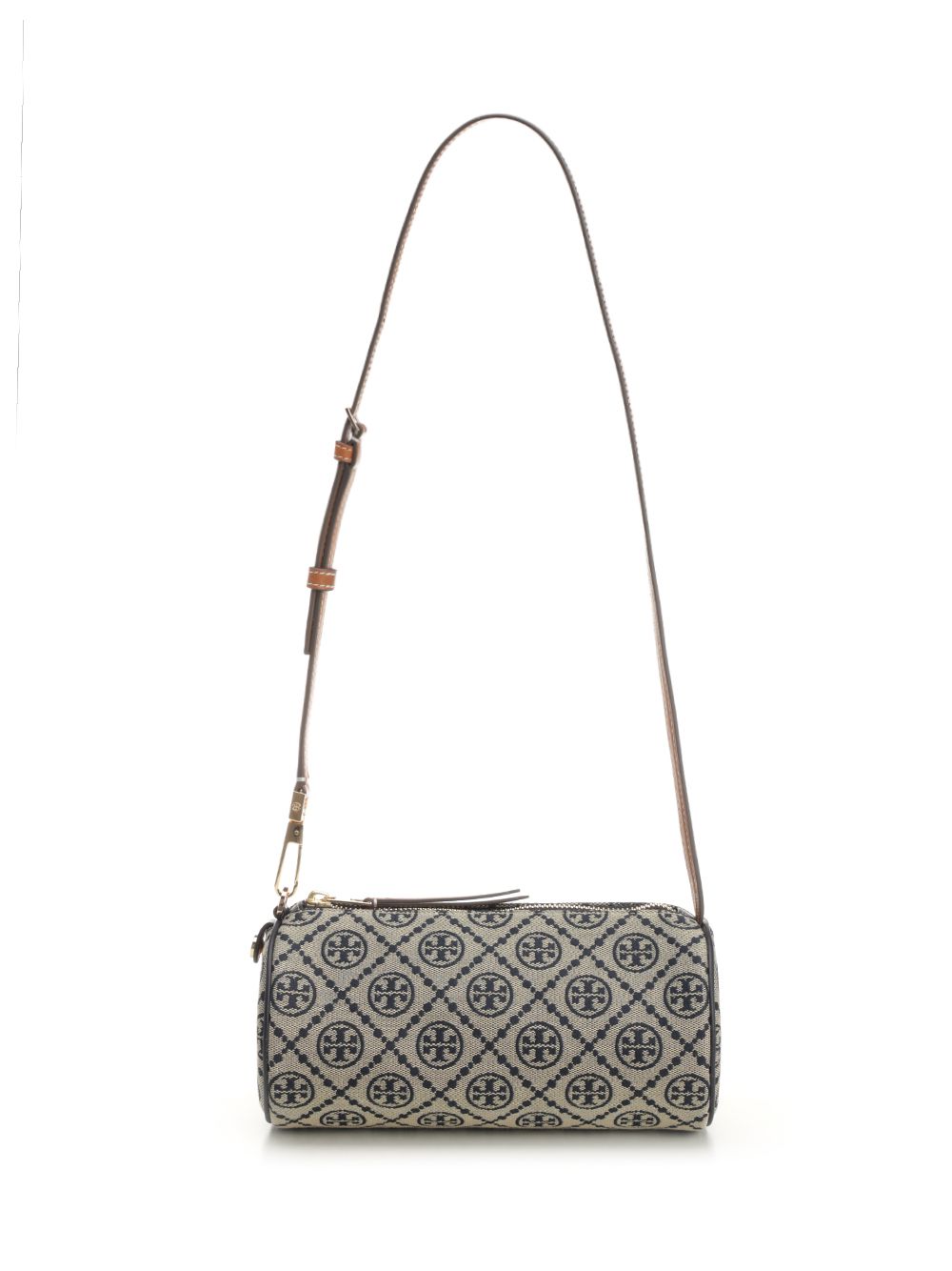T Monogram Cylinder Bag Blue Body : Cotton Shoulder