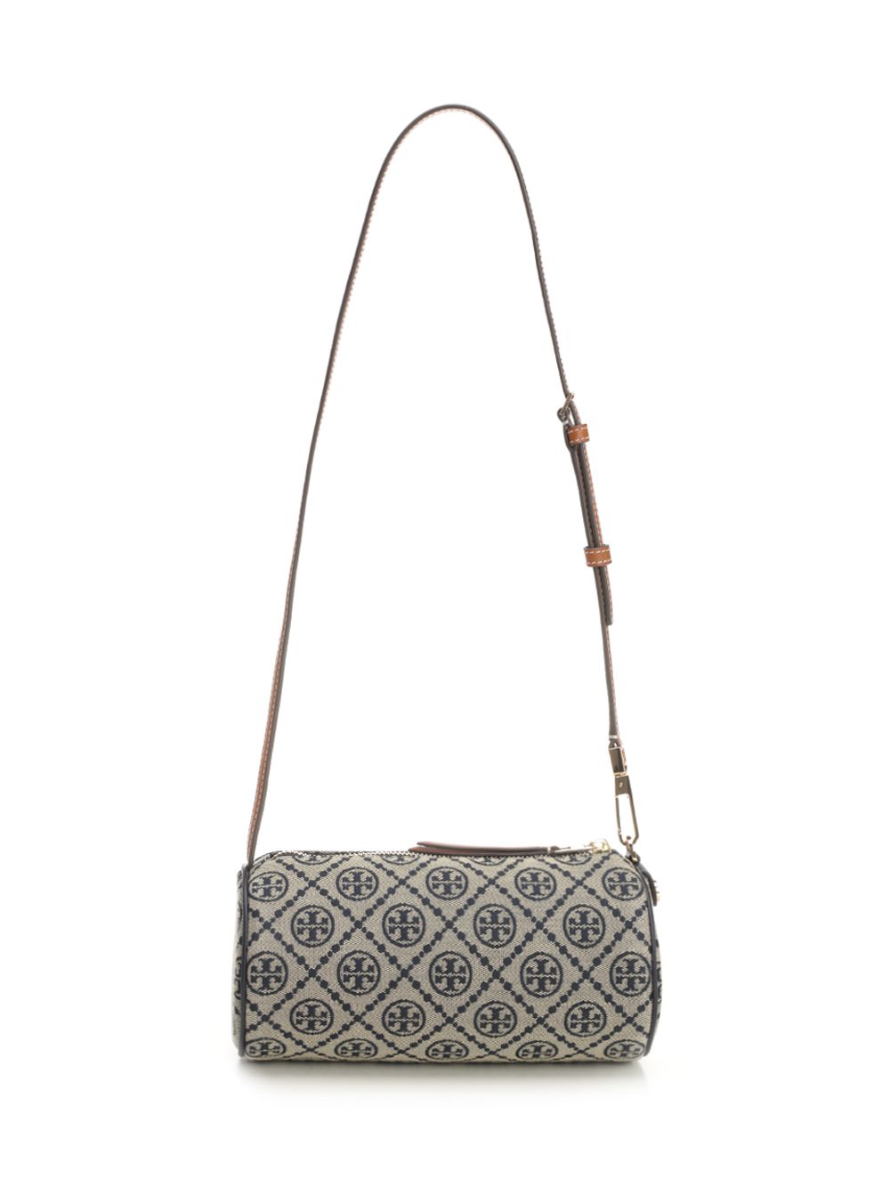 T Monogram Cylinder Bag Blue Body : Cotton Shoulder