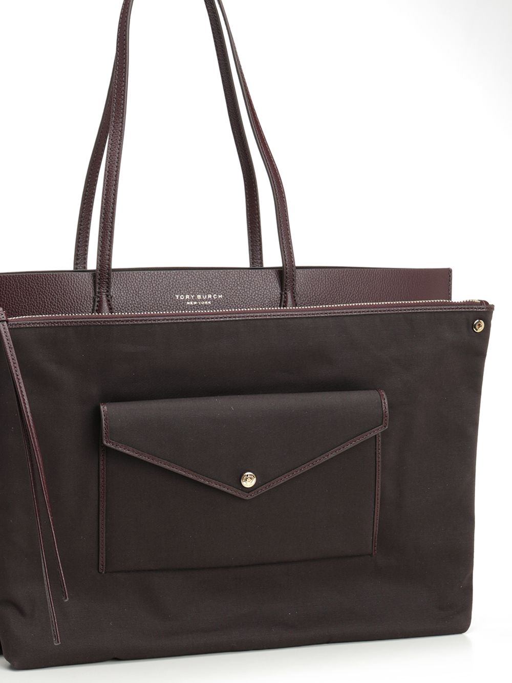 Large Perry Tote Bordeaux Cow Leather Shoulder Bags