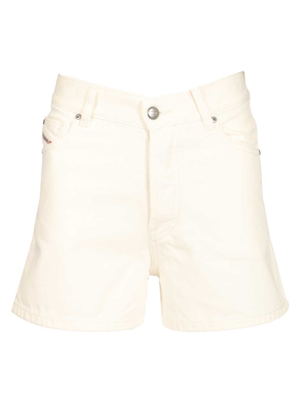 White cotton denim shorts Trousers