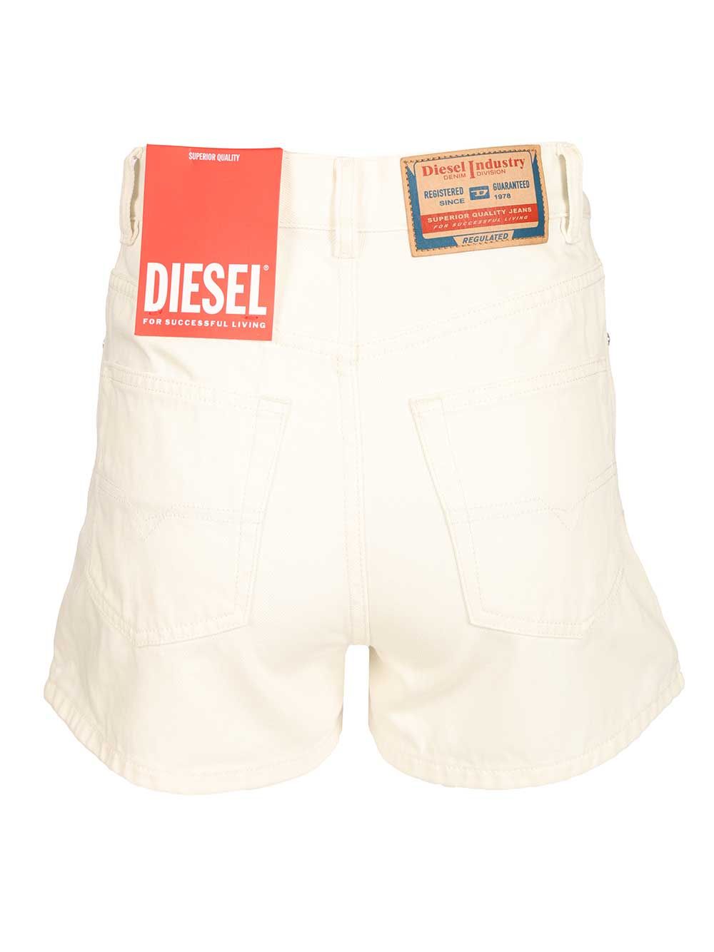 White cotton denim shorts Trousers