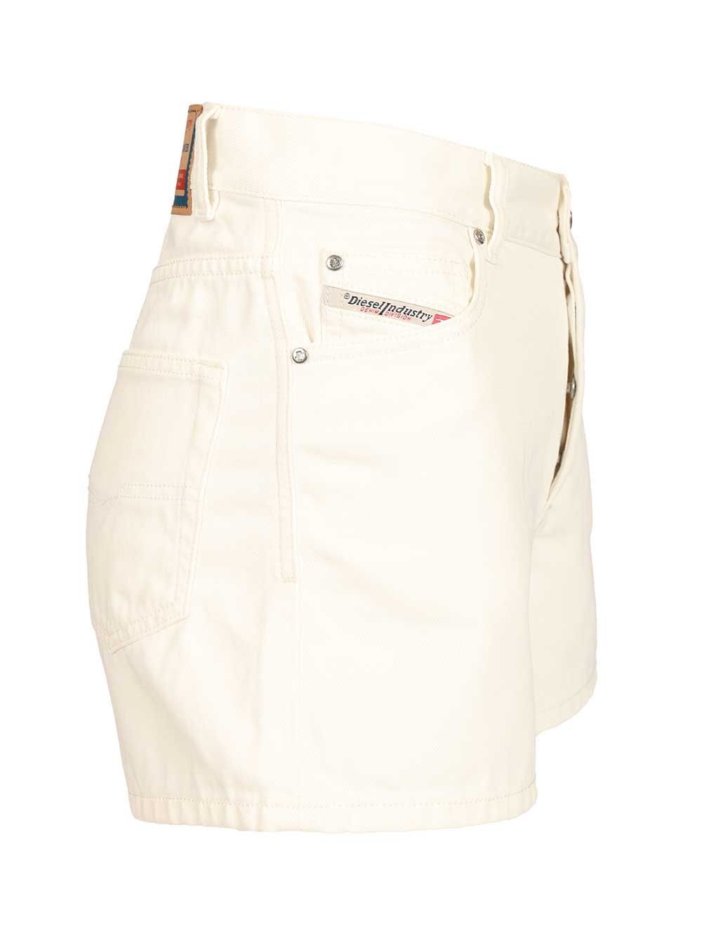 White cotton denim shorts Trousers