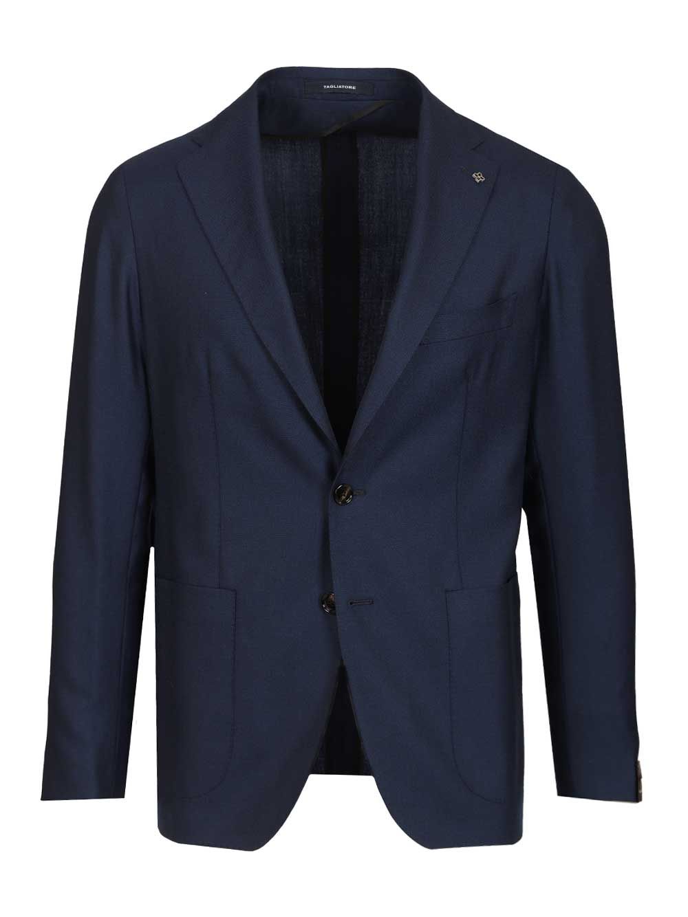 unlined blazer in lightweight cashmere Blue Kashmir Jacket