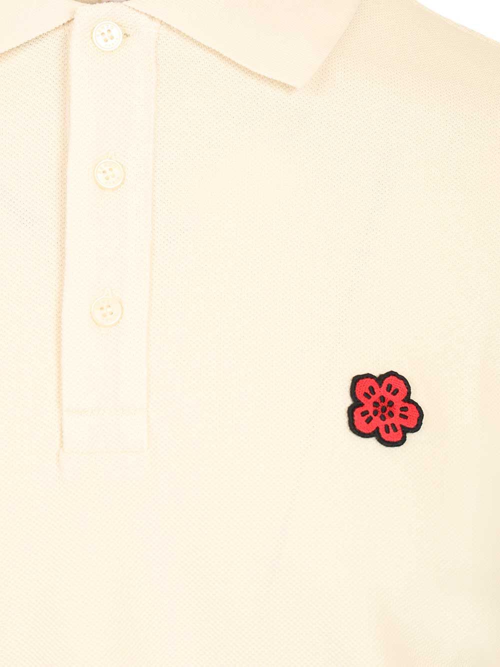 Boke flower polo shirt White Cotton