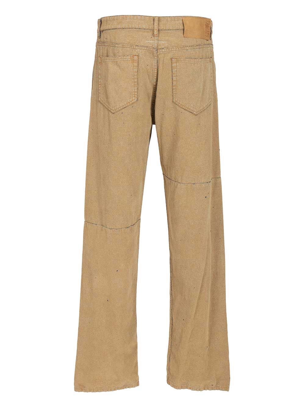 Straight-Leg Jeans Beige