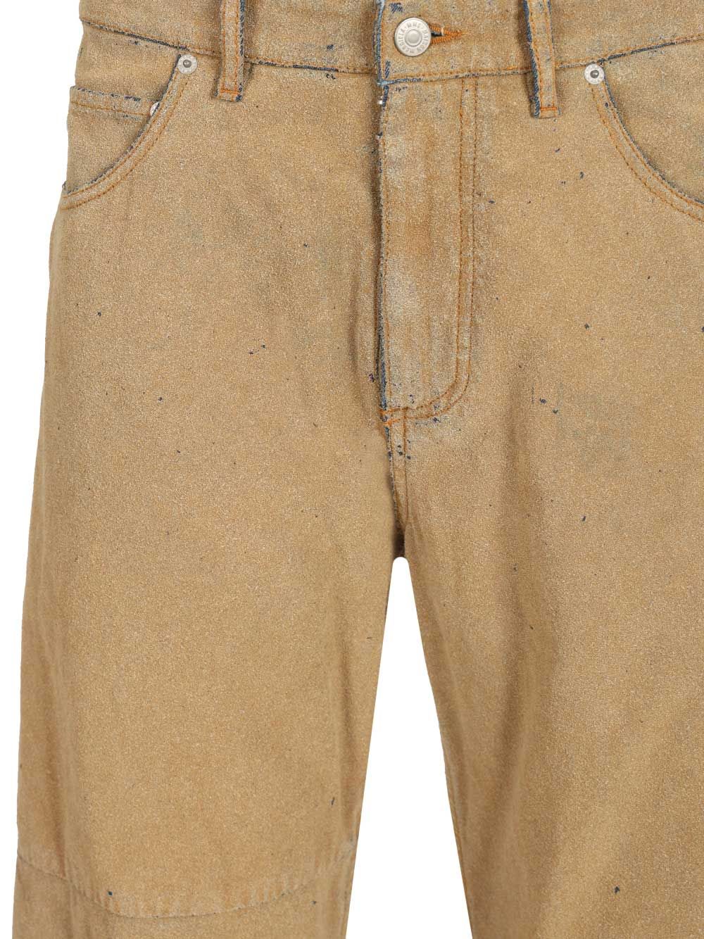 Straight-Leg Jeans Beige